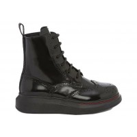Женские Alexander McQueen Hybrid Lace Up Boot Black (W)