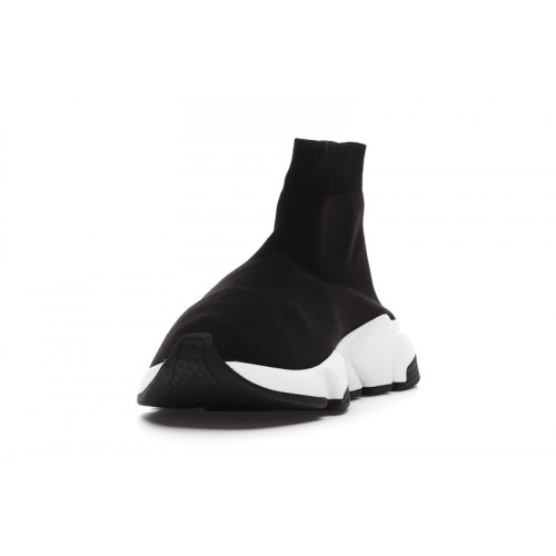 Кроссы Balenciaga Speed Sneaker Black White Sole (W) - женская сетка размеров