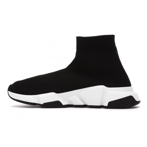 Кроссы Balenciaga Speed Sneaker Black White Sole (W) - женская сетка размеров