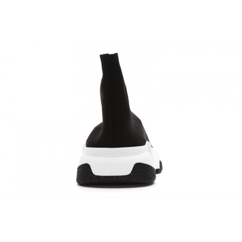 Кроссы Balenciaga Speed Sneaker Black White Sole (W) - женская сетка размеров
