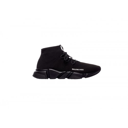 Кроссы Balenciaga Speed Lace Up Triple Black - мужская сетка размеров