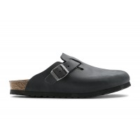 Birkenstock Boston Oiled Leather (Medium/Narrow Fit) Black