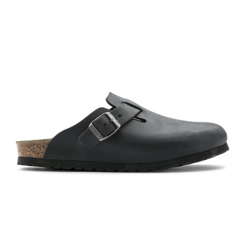 Birkenstock Boston Oiled Leather (Medium/Narrow Fit) Black - мужская сетка размеров