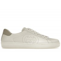 Gucci Ace Perforated Interlocking G White