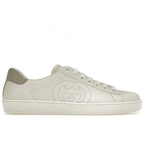 Gucci Ace Perforated Interlocking G White - мужская сетка размеров