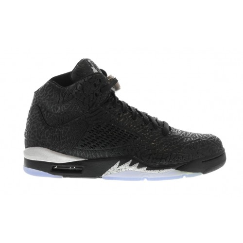 Кроссы Jordan 5 Retro 3Lab5 Black Silver - мужская сетка размеров