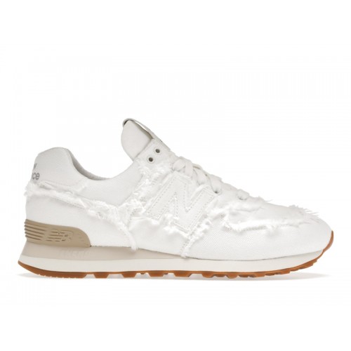 Кроссы New Balance 574 Miu Miu Denim White (W) - женская сетка размеров