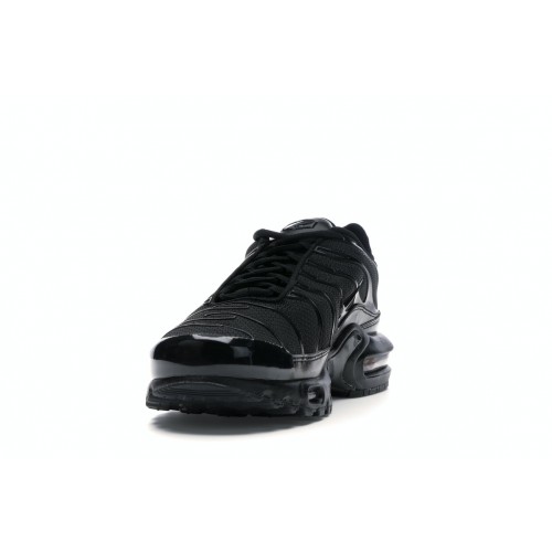 Кроссы Nike Air Max Plus Triple Black - мужская сетка размеров