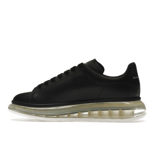 Кроссы Alexander McQueen Oversized Black Clear Sole - мужская сетка размеров