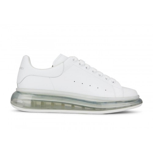 Кроссы Alexander McQueen Oversized White Clear Sole - мужская сетка размеров