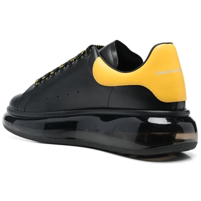 Alexander McQueen Oversized Sneaker Clear Sole - Black Pop Yellow - мужская сетка размеров Alexander McQueen Oversized Sneaker Clear Sole - Black Pop Yellow - мужская сетка размеров