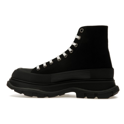 Кроссы Alexander McQueen Tread Slick Boot Black Black White - мужская сетка размеров