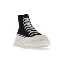 Alexander McQueen Tread Slick Lace Up Boot Black White