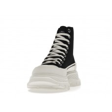 Alexander McQueen Tread Slick Lace Up Boot Black White