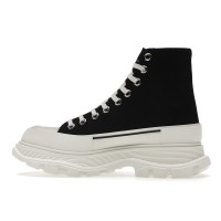 Alexander McQueen Tread Slick Lace Up Boot Black White