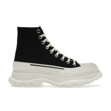 Alexander McQueen Tread Slick Lace Up Boot Black White