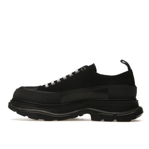 Кроссы Alexander McQueen Tread Slick Low Lace Up Triple Black - мужская сетка размеров
