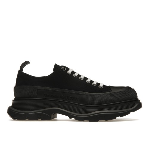 Кроссы Alexander McQueen Tread Slick Low Lace Up Triple Black - мужская сетка размеров