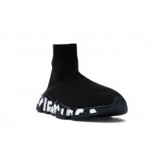 Кроссовки Balenciaga Speed Graffiti Trainers Black