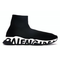 Кроссовки Balenciaga Speed Graffiti Trainers Black White