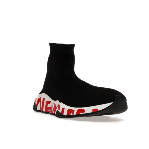 Кроссы Balenciaga Graffiti Speed Red Sole - мужская сетка размеров