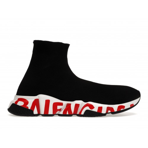 Кроссы Balenciaga Graffiti Speed Red Sole - мужская сетка размеров