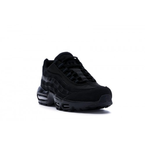 Кроссы Nike Air Max 95 Triple Black - мужская сетка размеров