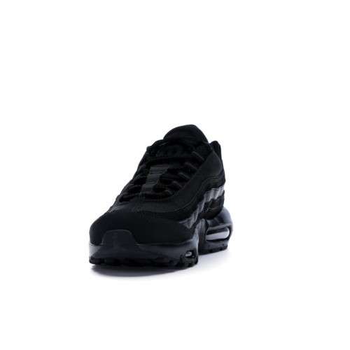 Кроссы Nike Air Max 95 Triple Black - мужская сетка размеров