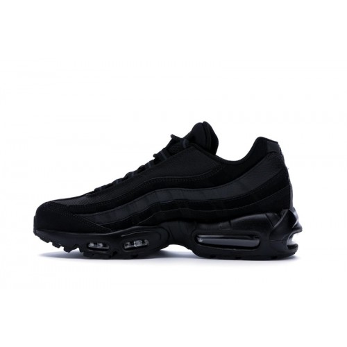 Кроссы Nike Air Max 95 Triple Black - мужская сетка размеров