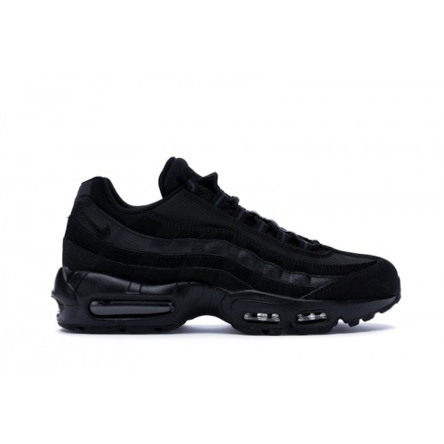 Кроссы Nike Air Max 95 Triple Black - мужская сетка размеров