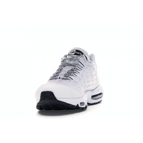 Кроссы Nike Air Max 95 White Black - мужская сетка размеров