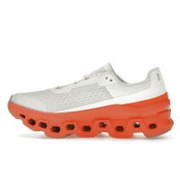 Женские кроссовки On Running Cloudmonster White Flame (W)