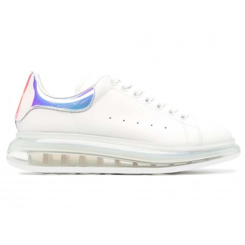 Кроссы Alexander McQueen Oversized White Shock Pink - мужская сетка размеров
