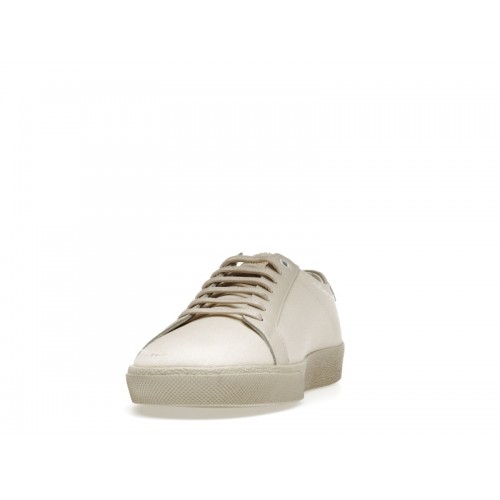 Кроссы Saint Laurent Court Classic SL/06 Low Distressed Cream - мужская сетка размеров