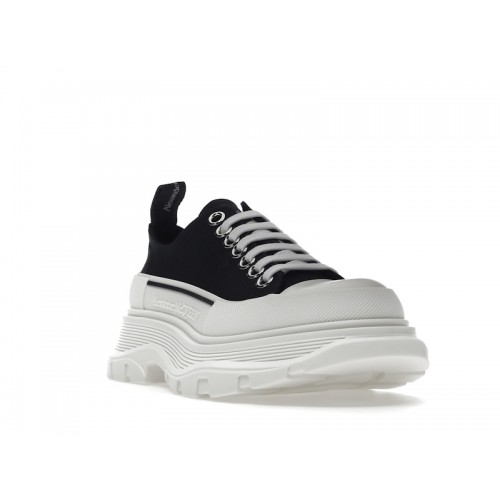 Alexander McQueen Tread Slick Low Lace Up Black White (W) - женская сетка размеров