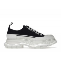 Женские Alexander McQueen Tread Slick Low Lace Up Black White (W)