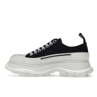 Женские Alexander McQueen Tread Slick Low Lace Up Black White (W)