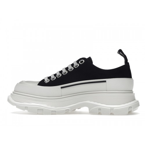 Alexander McQueen Tread Slick Low Lace Up Black White (W) - женская сетка размеров