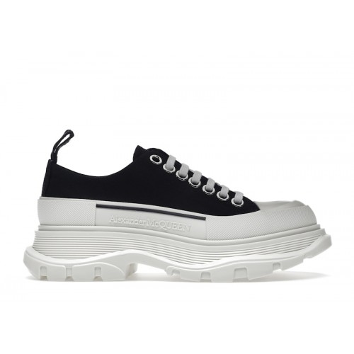 Alexander McQueen Tread Slick Low Lace Up Black White (W) - женская сетка размеров