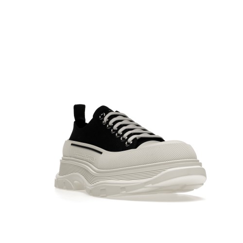 Кроссы Alexander McQueen Tread Slick Low Lace Up Black White FW21 - мужская сетка размеров