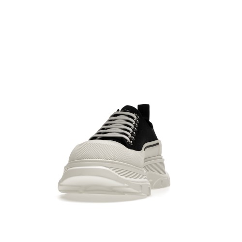 Кроссы Alexander McQueen Tread Slick Low Lace Up Black White FW21 - мужская сетка размеров
