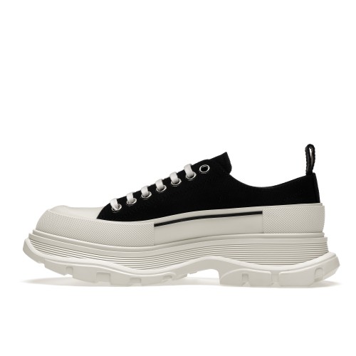 Кроссы Alexander McQueen Tread Slick Low Lace Up Black White FW21 - мужская сетка размеров