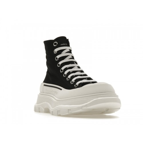Alexander McQueen Tread Slick Lace Up Boot Black White (W) - женская сетка размеров