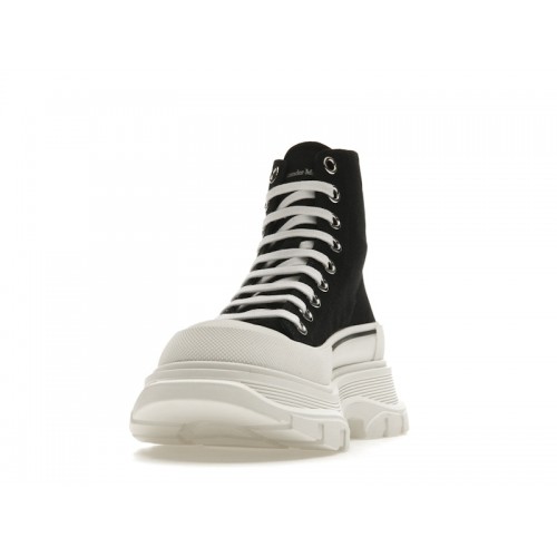 Alexander McQueen Tread Slick Lace Up Boot Black White (W) - женская сетка размеров