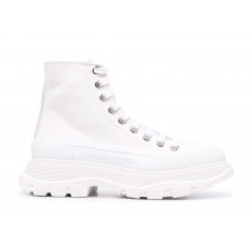 Женские кроссовки Alexander McQueen Tread Slick Boot Canvas White White (W)