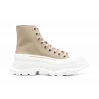 Женские кроссовки Alexander McQueen Tread Slick Boot Beige White (W)