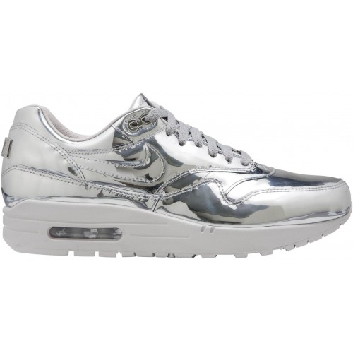 Кроссы Nike Air Max 1 Liquid Silver (W) - женская сетка размеров