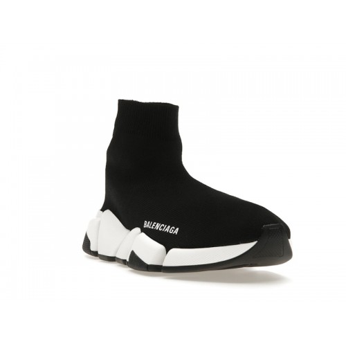 Кроссы Balenciaga Speed 2.0 Black White (W) - женская сетка размеров