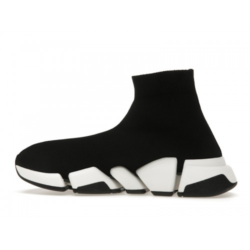 Кроссы Balenciaga Speed 2.0 Black White (W) - женская сетка размеров
