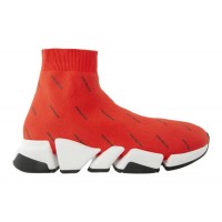 Кроссовки Balenciaga Speed 2.0 Allover Intense Red Black